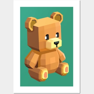 Low Poly Teddy Bear Posters and Art